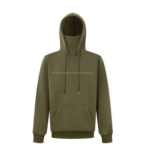 Sweat à capuche unisexe surdimensionné avec fermeture éclair, poids lourd, 100% coton, balaclava personnalisée, couvre-visage, sweat à capuche à manches longues pour homme - Product Image 6