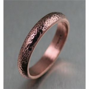 Anillo de Cobre Grabado de Estilo Étnico Vintage, Anillo Ajustable con Patrón Geométrico Bohemio, Joyería Artesanal para Mujer - Product Image 2