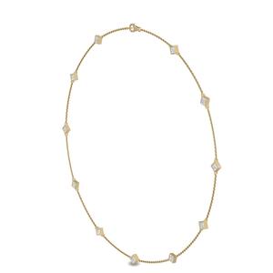 Collier élégant en or rose 9 carats avec chaîne à maillons et diamants de laboratoire taille princesse de 1,04 carat, un cadeau raffiné - Product Image 3