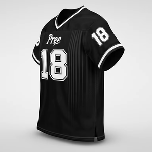 เสื้อฟุตบอลอเมริกันแบบกำหนดเอง ผ้าตาข่ายระบายอากาศ แขนสั้น พิมพ์หมายเลข ชุดทีม สำหรับผู้ชายและผู้หญิง - Product Image 6