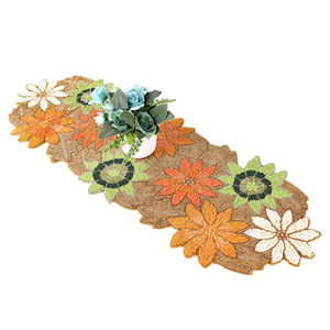 Needlework Embroidery Beaded Table Runner for Tabletop and Kitchen Home Decor Mat Top Quality Product at Very Low Price - Product Image 3