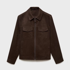 High Quality Casual Genuine Leather <b>Jacket</b> Men Custom logo Designer Blank Pure Plus Size Men's leather <b>jacket</b> for men - Product Image 3