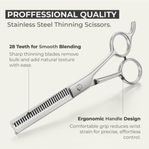 Ciseaux de coiffure professionnels Harbor Industry, manche ergonomique, acier inoxydable de qualité supérieure, 6,5 pouces - Product Image 5