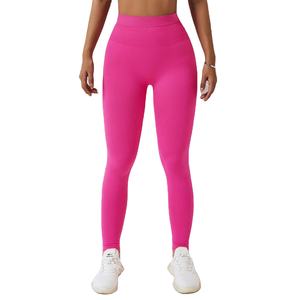 Leggings de compresión de gimnasio de cintura alta para mujer, pantalones de Yoga de punto de Spandex de nailon transpirable, diseño de glúteos para - Product Image 2