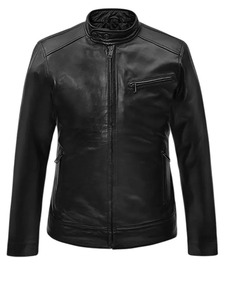 Chaqueta de cuero estilo motero de Michael Fassbender - Product Image 1