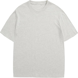 Camiseta Gris de Algodón 100% Personalizada con el Logotipo de su Marca, Camiseta Lisa para Hombre, Camisetas Casuales de Color Sólido, Tejido Jersey - Product Image 1