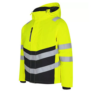 Veste de sécurité hivernale haute visibilité, imperméable, pour travaux industriels et de construction, vêtements de travail chauds, coupe-vent, veste de sécurité - Product Image 3