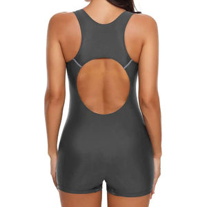 Maillot de bain sans manches imprimé personnalisé pour femme, nouveau style 2025, soutien-gorge de sport professionnel grande taille, pour la plage, service OEM - Product Image 2