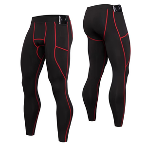 Leggings de Compresión Ligeros para Gimnasio, al por Mayor, para Hombre, con Logotipo Personalizado, Ropa Deportiva de Cintura Alta, Tejida, para Entrenamiento - Product Image 4