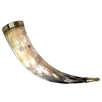 Mug à boire viking artisanal en corne de buffle |   Chope à bière authentique de forme naturelle, cadeau unique pour les garçons d'honneur et les mariages