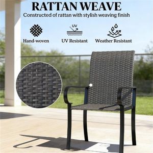 Set di 4 Sedie da Pranzo Marroni con Braccioli per Soggiorno (Solo Sedie) - Product Image 3