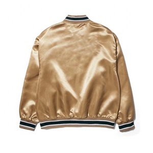 Chaqueta Varsity Personalizada al por Mayor con Logotipo, 100% Poliéster Satinado, Talla Grande, Chaqueta Bomber de Béisbol para Hombre - Product Image 2