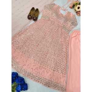 Vestido de Noche de Diseñador Nayra Kurti con Plazzo y Dupatta para Fiestas - Product Image 5