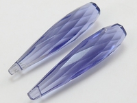 Perles en pierre naturelle Iolite bleue de 35 mm, facettées, allongées, faites à la main, avec trou de 0,50 mm, certifiées par un tiers, vente en gros