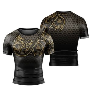 Ensemble personnalisé de t-shirt, pantalon et short de Jiu Jitsu pour hommes, vêtements de sport Muay Thai MMA UFC Boxe BJJ, logo sur le devant, respirant - Product Image 3