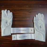 Guantes de Bateo de Béisbol QASWA SPORTS Premium Pro, 100% Cuero Cabretta, Puño Largo, Protección para la Muñeca, Agarre Suave, Cierre de Gancho y Bucle
