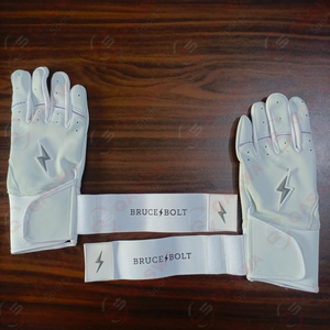 Gants de frappeur de baseball professionnels haut de gamme 100 % cuir Cabretta, manchette longue, protection du poignet, adhérence douce, pour hommes adultes, personnalisables - Product Image 4