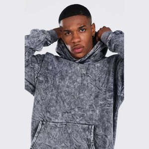 Sudadera con Capucha Personalizada para Hombre, Mezcla de Algodón, Estilo Urbano Holgado, Apta para Marcas de Ropa Estadounidenses - Product Image 2