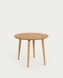 <b>Round</b> <b>Solid</b> <b>Wood</b> <b>Dining</b> <b>Table</b> Minimalist Scandinavian Design with Sturdy Legs Durable Surface for Home Cafe Restaurant Use - Product Image 1