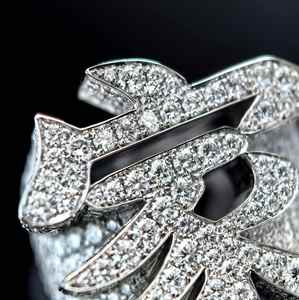 Bague Allah personnalisée en argent sterling 925 certifiée GRA, sertie de diamants et de moissanite, style hip-hop, pour les fêtes - Product Image 1