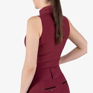 Premium Quality Women's Equestrian Sleeveless Shirt Seamless Design Breathable Quick Dry Anti-Bacterial Spandex/Polyester Low - Product Image 2