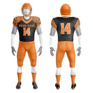 Uniforme de football américain personnalisable, style unique pour les équipes, manches courtes, respirant, taille plus, uniformes de football américain - Product Image 1