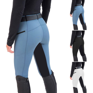 Pantalones de equitación de cuero genuino con silicona en toda la superficie, ajuste ceñido, transpirables, para mujer, pantalones de montar, mallas de equitación - Product Image 4