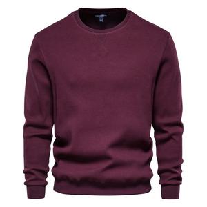 Herren Rundhals-Sweatshirt Baumwollmischung Lässiger Langarm-Pullover Bequemes Alltags-Oberteil - Product Image 1