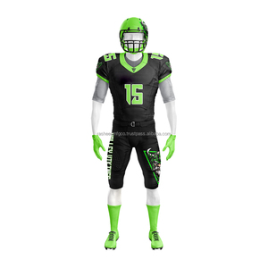 Tenues de football américain personnalisées en gros – Ensemble maillot et short grande taille pour équipes, en tissu respirant maillé, double couture, matériau durable - Product Image 2