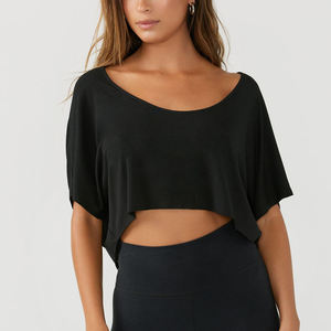 Camiseta Corta de Algodón Personalizada para Mujer, Ropa Casual, Servicio de Suministro al por Mayor - Product Image 1