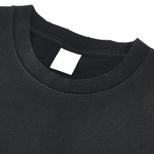 Camiseta Vintage para Hombre, 100% Algodón, Estilo Urbano, Personalizada, Lavada con Ácido, Corte Cuadrado, Lisa, para Universidad o Colegio - Product Image 3