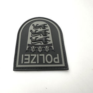 3D Rubber <b>Patch</b> With Embossed Lion Crest <b>Sew</b>-<b>On</b> Badge - Product Image 1