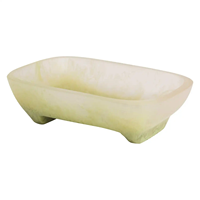 Plateau à savon sculpté à la main en résine, style art populaire, forme irrégulière, pour salle de bain et usage domestique, par FAIZA CRAFT