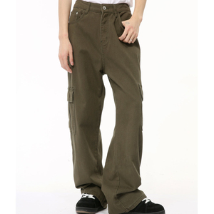 Pantalon cargo tactique en toile pour homme, coupe droite, décontracté, respirant, écologique, imperméable, avec cordon de serrage, personnalisable, vente en gros - Product Image 5