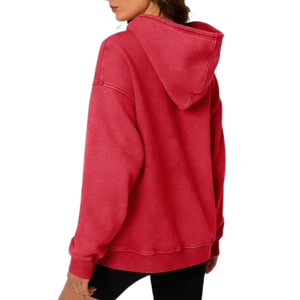 Women's Oversized <b>Tie</b> <b>Dye</b> Hoodie Knitted Cotton <b>Sweatshirt</b> With Pockets Regular Sleeve Autumn Style - Product Image 3
