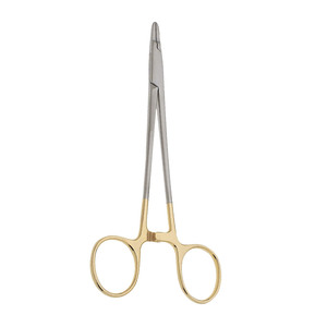 TC Ryder Manual Micro Needle Holder Driver 6 Inch Gold <b>Ring</b> <b>Tungsten</b> Carbide Reusable Surgical Microsurgery Instrument - Product Image 1