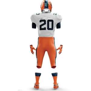 Tenue de football américain pour adulte la plus vendue, grande taille, 100 % polyester, dernier design, ensemble à manches courtes, haute qualité - Product Image 3