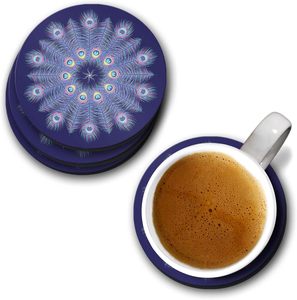 Traditional Mandala MDF Wood <b>Coasters</b> for Tea Coffee Cups <b>Table</b> Decor <b>Coaster</b> - Product Image 5