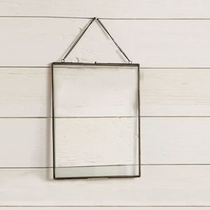Horizontal Home Decor Glass & Metal Hanging Picture <b>Frame</b> for Wall Decoration,with 2 Sides Glass Customised Picture <b>Frame</b> - Product Image 2