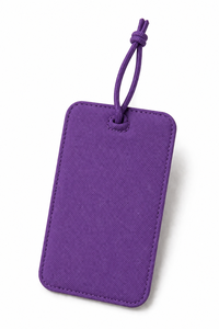 Purple Cotton Eco-Friendly Luggage Tag Sublimation Blank Rectangle Travel Bag Identifier Custom Promotional Gift - Product Image 1