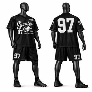 Conjuntos de Camisetas de Fútbol Americano de Primera Calidad, Personalizadas, 100% Poliéster, Protección UV, Manga Corta para Adultos, Gran Venta - Product Image 2