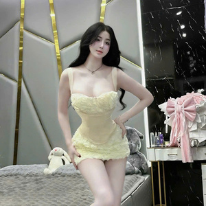 Two Piece Summer <b>Sexy</b> Shoulder Cotton Eco-Friendly Washable Solid Long Women's Clothing <b>Set</b> Comfortable Fashion Customized ODM - Product Image 5