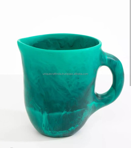 Handmade Resin Cold Water Jug <b>Pot</b> <b>Set</b> Epoxy Coffee Mugs Swirl Pattern Marble Effect Unique Design Custom Size Pitcher Tea Kettle - Product Image 6