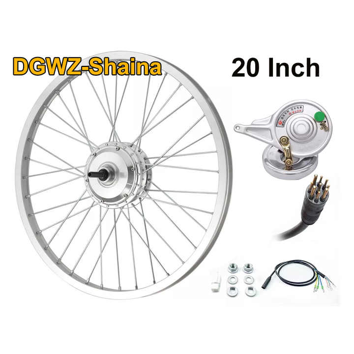 electric motor for 20 inch bicycle TheLAShop 48v 1000w 20in Front Fat Tire Kit Fits any 24 bicycle frame with 3 15/16 front dropout spacing E 20 Inch Brushless Geared Hub