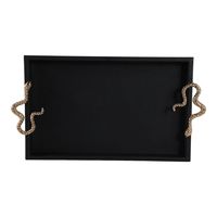 Plateau de rangement décoratif multifonctionnel de luxe en résine, motif floral rectangulaire Art Déco pour mariage