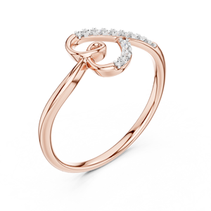 AURELIA LOVE Women's Lab Grown Diamond <b>Ring</b> Set 18KT Rose Gold Rhodium Plated Brilliant Cut Certified Engagement Party Valentine - Product Image 2