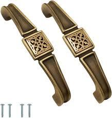 Antique Brass Cabinet Door Pull Handle for Wardrobe Drawer <b>Kitchen</b> Cabinets - Product Image 2