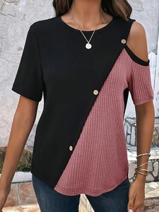 Camiseta tejida de talla grande para mujer, primavera y verano - Product Image 4