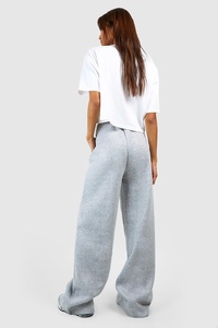 Pantalones Deportivos Anchos Grises para Mujer, de Poliéster y Algodón, Casuales, con Logotipo Personalizado, Proveedor OEM - Product Image 6