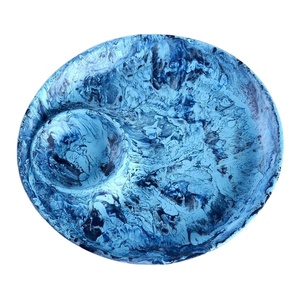 Blue Resin <b>Chip</b> and Dip Bowl Elegant Modern Resin <b>Chip</b> and Dip Server High-Quality <b>Chip</b> and Dip Platter for Parties - Product Image 1
